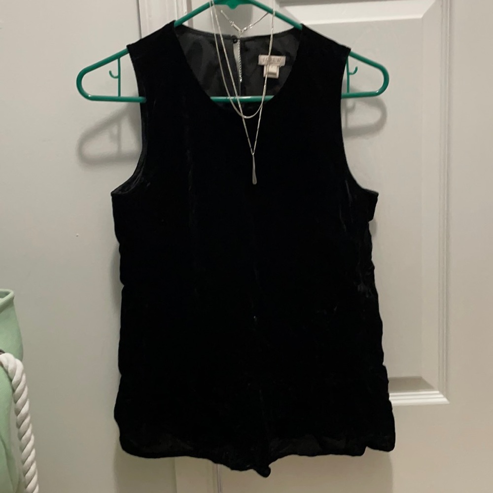 JCrew Velvet Peplum Top